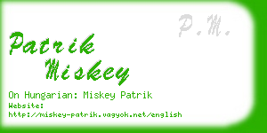 patrik miskey business card